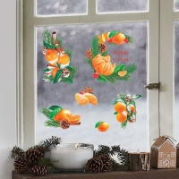 Виниловые наклейки на окна &laquo;С Новым годом&raquo;, многоразовые, 70 х 25 см, Новый год