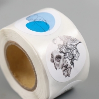 Наклейка бумага "Природа" d=2,5 см 252 шт в рулоне Наклейка бумага "Природа" d=2,5 см 252 шт в рулоне