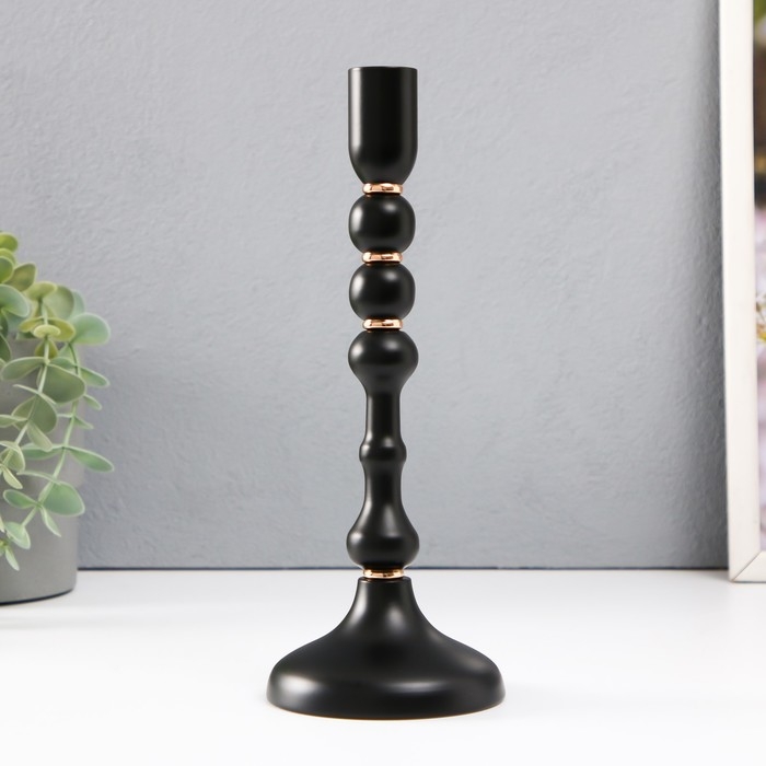 Подсвечник металл на 1 свечу d=2 см Подсвечник металл на 1 свечу d=2 см "Массара" 9х9х24 см