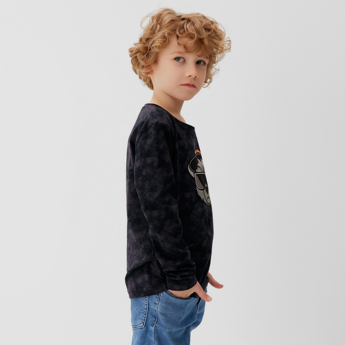 Футболка c дл. рук. детская KAFTAN "Trendy" р.34 (122-128), серый тай-дай