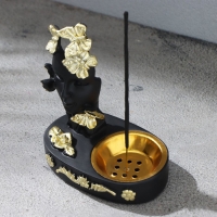 Курильница "Лицо", чёрная