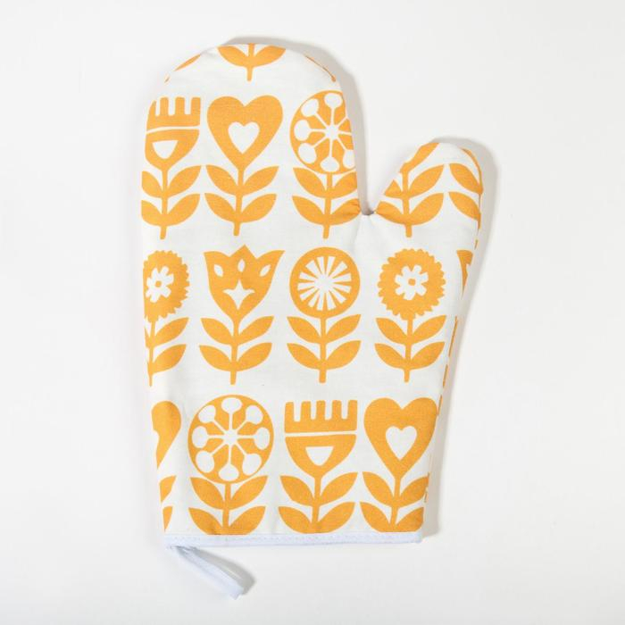 Набор Кухонный Этель Набор Кухонный Этель "Yellow garden", варежка-прихватка 20х27см, прихватка 19х19см, 100% хлопок (МИКС)
