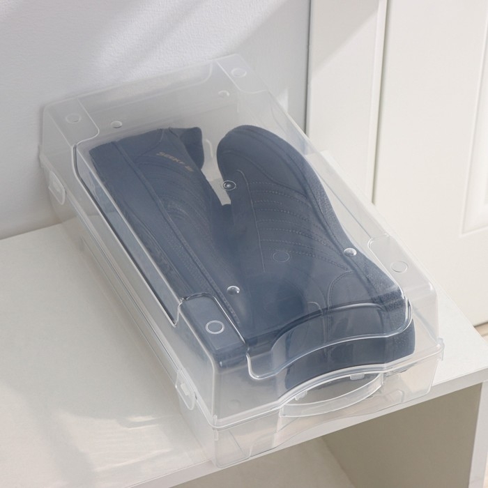 Короб для хранения обуви &laquo;Реноме&raquo;, 38&times;20,5&times;13 см, цвет прозрачный