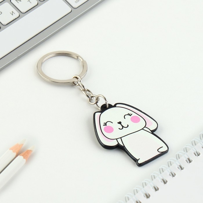 Брелок для ключей акриловый &laquo;Зайка&raquo;, 3,5 х 10 см