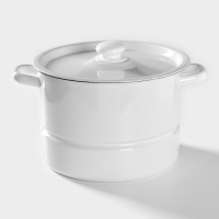 Мантоварка эмалированная &laquo;Позница&raquo;, 7,5 л, 2 вставки, цвет белый