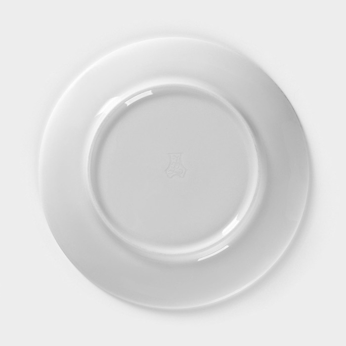 Тарелка фарфоровая &laquo;Медведь&raquo;, d=17,5 см, белая