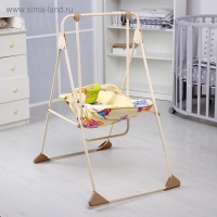 Качели детские напольные &laquo;Ветерок-Люкс&raquo;, бежевый рисунок МИКС