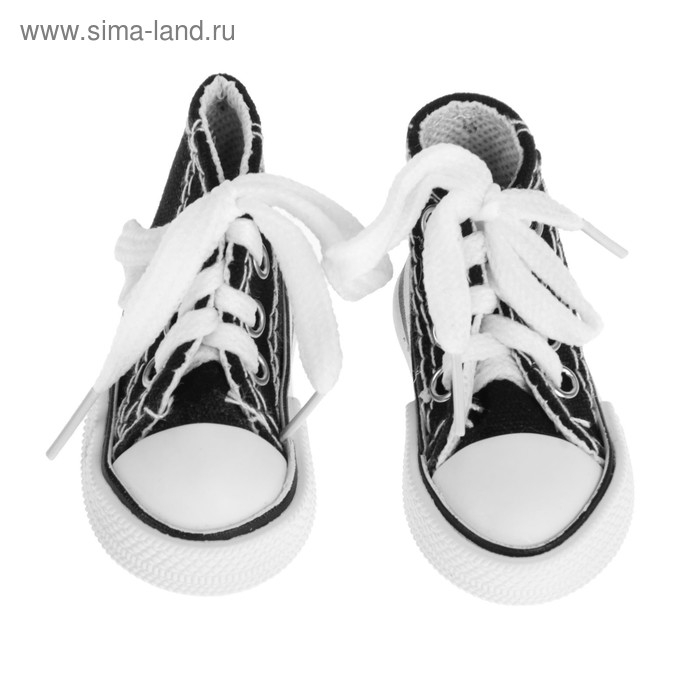 Кеды для кукол, длина подошвы 7,5 см, цвет чёрный Кеды для кукол, длина подошвы 7,5 см, цвет чёрный