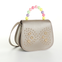 Сумка детская для девочки на клапане &laquo;Выбражулька&raquo;, цвет золотой