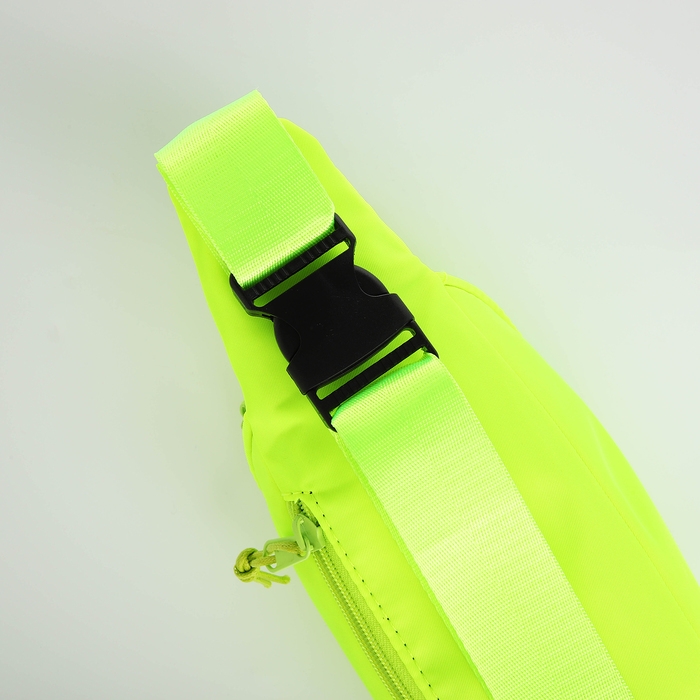 Поясная сумка на молнии, 2 кармана, цвет лимонный