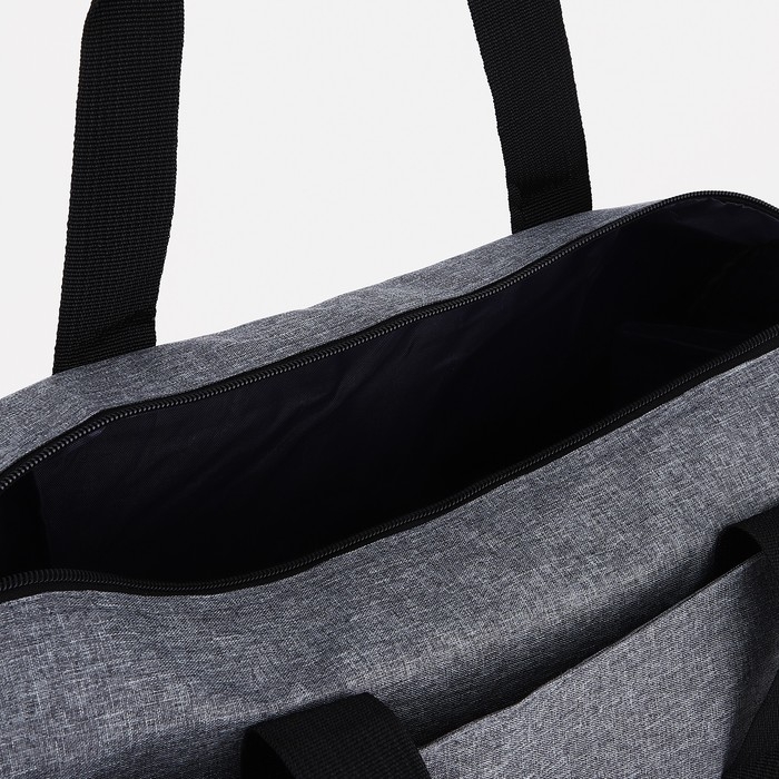 Сумка спортивная женская на молнии, отдел для обуви, 2 наружных кармана, длинный ремень, средний размер, цвет серый Сумка спортивная женская на молнии, отдел для обуви, 2 наружных кармана, длинный ремень, средний размер, цвет серый