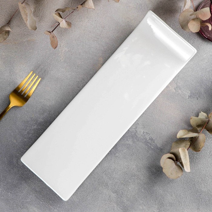 Блюдо фарфоровое Wilmax, 30,5&times;9,5 см, цвет белый