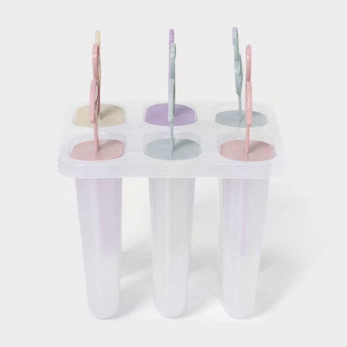 Форма для мороженого «Фламинго», 12,5×11,5×14,5 см, 6 ячеек, цвет прозрачный Форма для мороженого «Фламинго», 12,5×11,5×14,5 см, 6 ячеек, цвет прозрачный