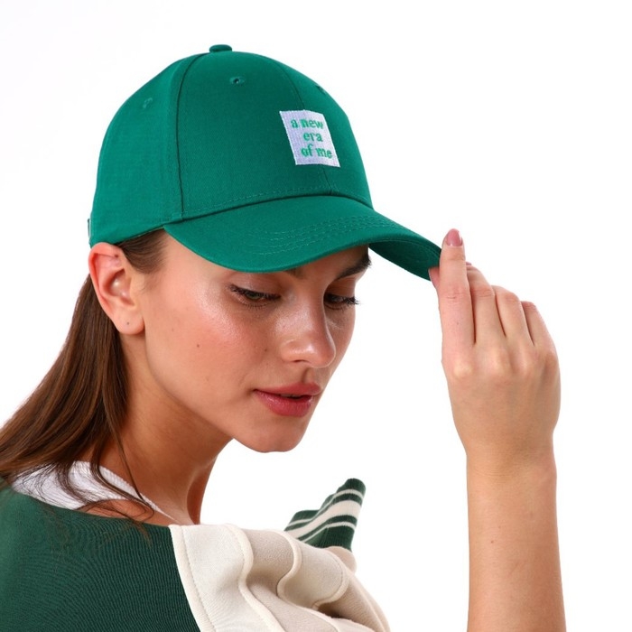 Кепка женская A new era of me, цвет зелёный, р-р 56 Кепка женская A new era of me, цвет зелёный, р-р 56