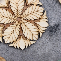 Подставка под горячее «Листья», D=11 см, можжевельник Подставка под горячее «Листья», D=11 см, можжевельник