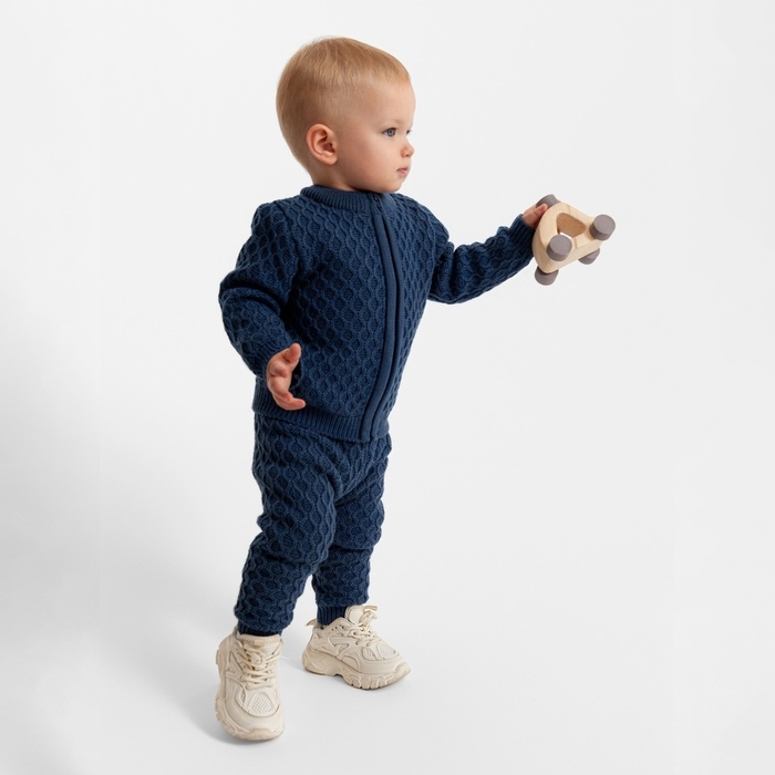 Джемпер детский вязаный MINAKU, цвет синий, рост 86-92 см