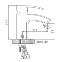 Смеситель для раковины Accoona A9021, однорычажный, силумин, хром Смеситель для раковины Accoona A9021, однорычажный, силумин, хром