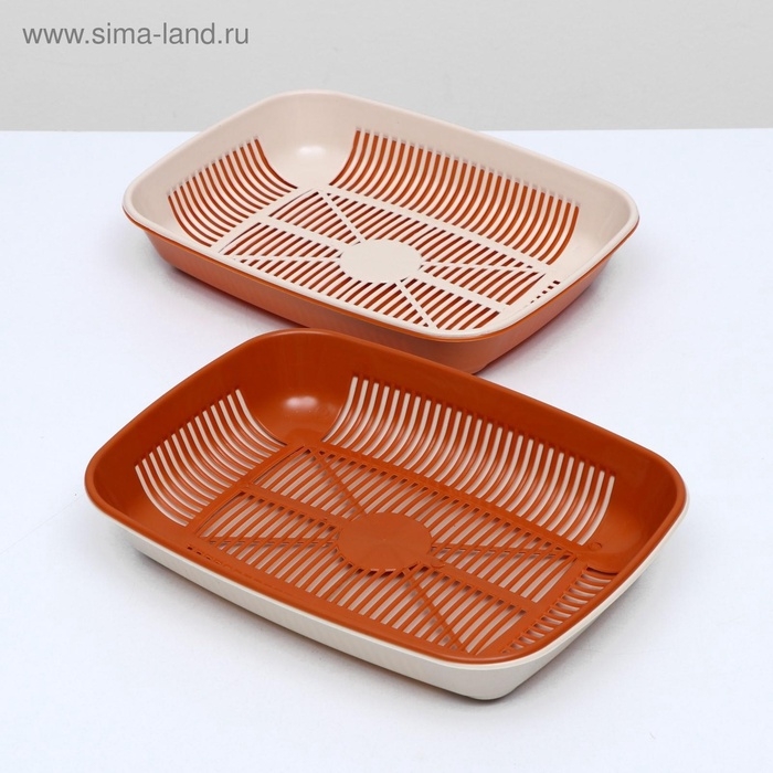 Туалет перламутровый округлый с сеткой 33,5 х 25 х 6 см, золотисто-бежевый Туалет перламутровый округлый с сеткой 33,5 х 25 х 6 см, золотисто-бежевый