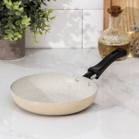 Сковорода &laquo;Стоун&raquo;, d=17 см, пластиковая ручка, антипригарное покрытие, цвет бежевый