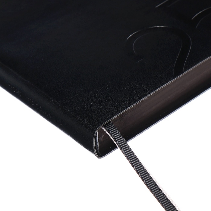 Ежедневник датир 2025г А6+ 176л ESCALADA, мяг обл, иск кожа, бл тис, тон бл 70г/м2, чёрный