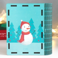 Новогодняя шкатулка-книга "Снеговик" 14х12х5 см Новогодняя шкатулка-книга "Снеговик" 14х12х5 см
