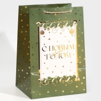 Пакет подарочный новогодний ламинированный «Яркие моменты», 23 х 35 х 20 см, Новый год Пакет подарочный новогодний ламинированный «Яркие моменты», 23 х 35 х 20 см, Новый год