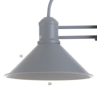 Бра "Бравер" Е27 серый 26х26х30 см