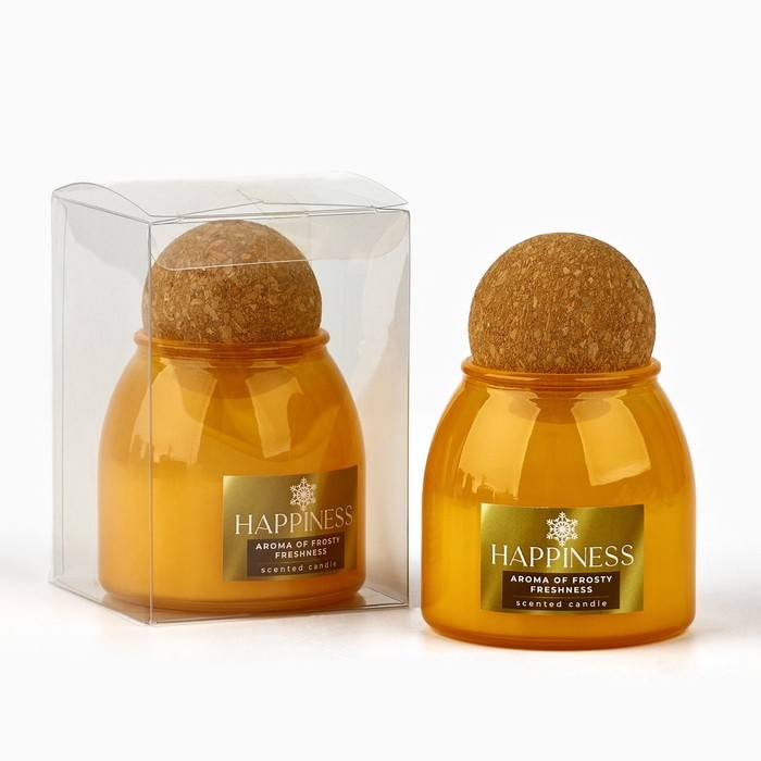 Свеча новогодняя, аромат морозная свежесть , 9 х 6,5 см Свеча новогодняя, аромат морозная свежесть , 9 х 6,5 см