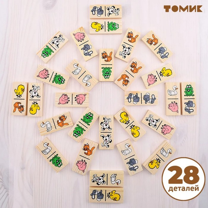 Домино «Животные», 28 фишек Домино «Животные», 28 фишек