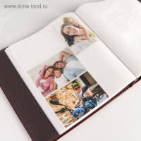 Фотоальбом на 500 фото 10х15 см "Узорный кант" кожзам,в коробке 5,5х34х32 см