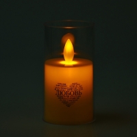 Свеча светодиодная, мод. СВ-22 &laquo;Любовь&raquo;, 5,3 х 10,5 см.