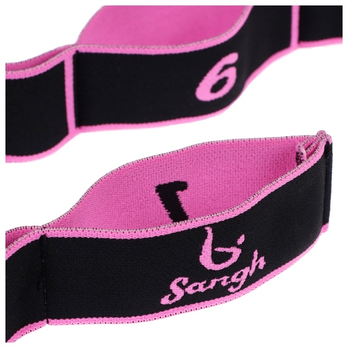 Эспандер-лента эластичная с захватами, 90 х 4 см, MEDIUM, цвет розовый