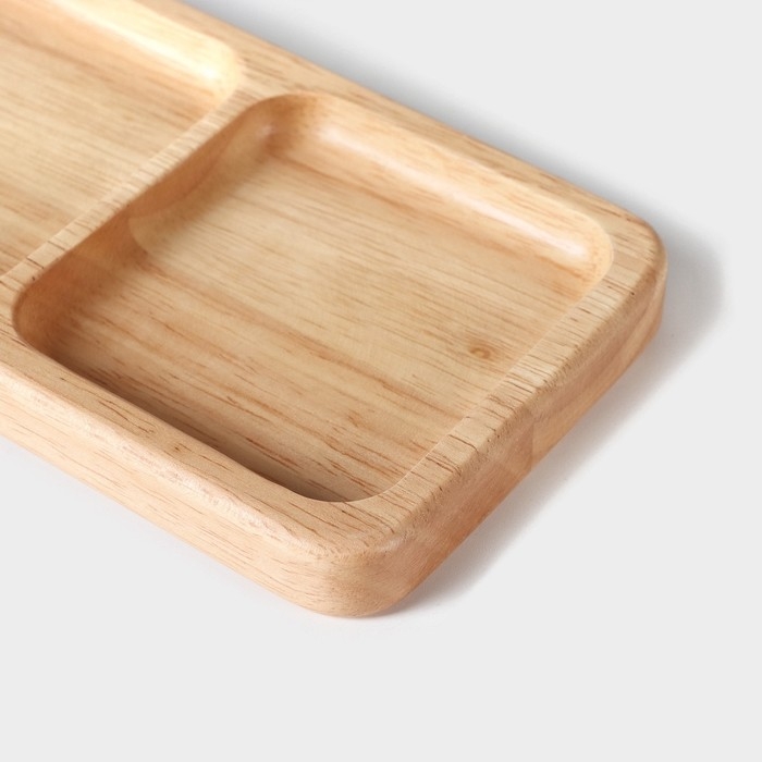 Менажница Magistro Tropical, 4 секции, 35×10×1,8 см, каучуковое дерево Менажница Magistro Tropical, 4 секции, 35×10×1,8 см, каучуковое дерево