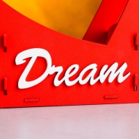 Кашпо деревянное-сердце "Dream", 24х10х27,5 см, дуб, красный