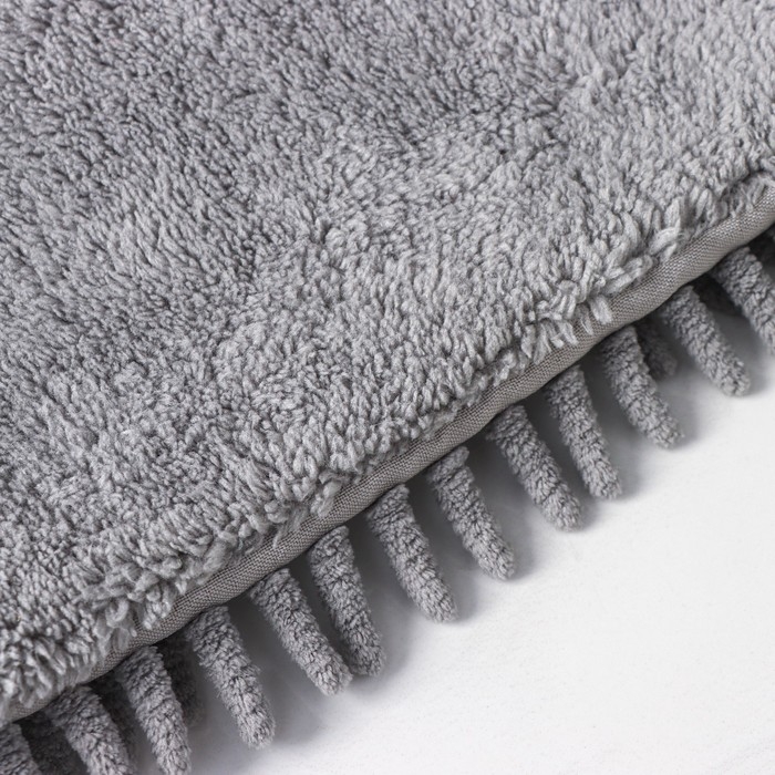 Насадка для плоской двусторонней швабры Доляна, 40&times;14 см, микрофибра, букли, цвет МИКС