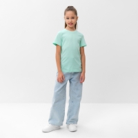 Футболка детская MINAKU, цвет бирюзовый, рост 128 см Футболка детская MINAKU, цвет бирюзовый, рост 128 см