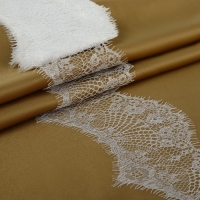 Кружево реснички, 110 мм &times; 9 &plusmn; 0,5 м, в бобине 3 шт по 3 м, цвет айвори