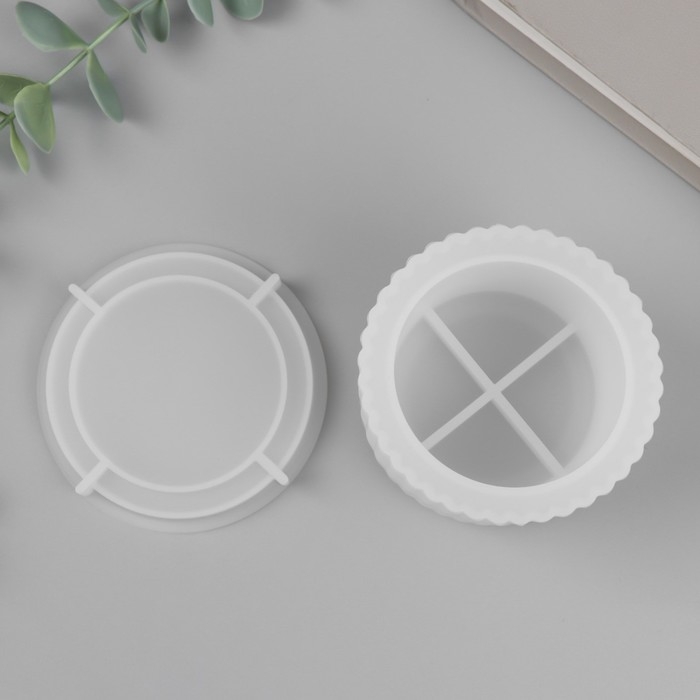 Молд силикон Молд силикон "Шкатулка. Рельеф" с крышкой 7,5х7,5х7,8 см