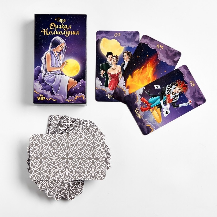 Карты таро Оракул полнолуния, карты гадальные, с инструкцией, 108 карт, 7.1 х 11.6 см Карты таро Оракул полнолуния, карты гадальные, с инструкцией, 108 карт, 7.1 х 11.6 см