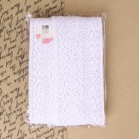 Кружево вязаное, 115 мм &times; 10 &plusmn; 1 м, цвет белый