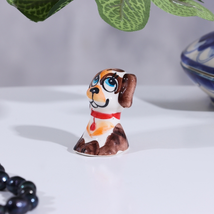 Сувенир собака &laquo;Щенок&raquo;, гжель, цвет