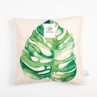 Наволочка декоративная Этель &laquo;Green leaf&raquo;, 40х40 см, 100 п/э, велюр