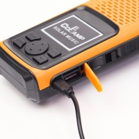 Фонарь аккумуляторный, 1500 мАч, радио, колонка, с солнечной батареей, оранжевый Фонарь аккумуляторный, 1500 мАч, радио, колонка, с солнечной батареей, оранжевый