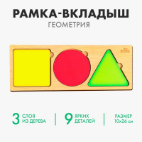 Рамка - вкладыш многоуровневая &laquo;Геометрия&raquo;