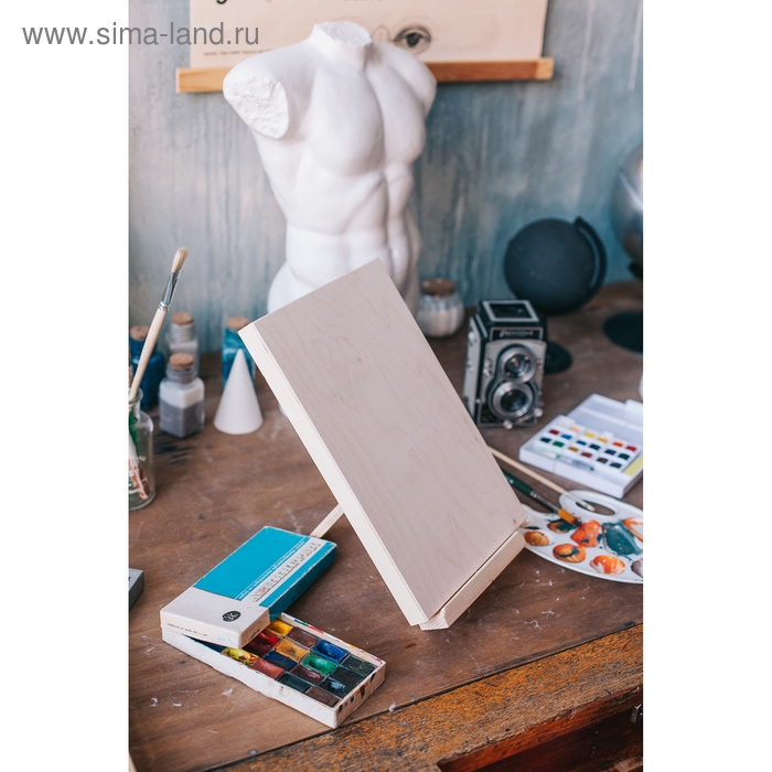 Мольберт настольный демонстрационный Мольберт настольный демонстрационный "Тренога", 200 x 150 x 160 мм (профиль 20 x 20 мм), неокрашенное дерево, Calligrata