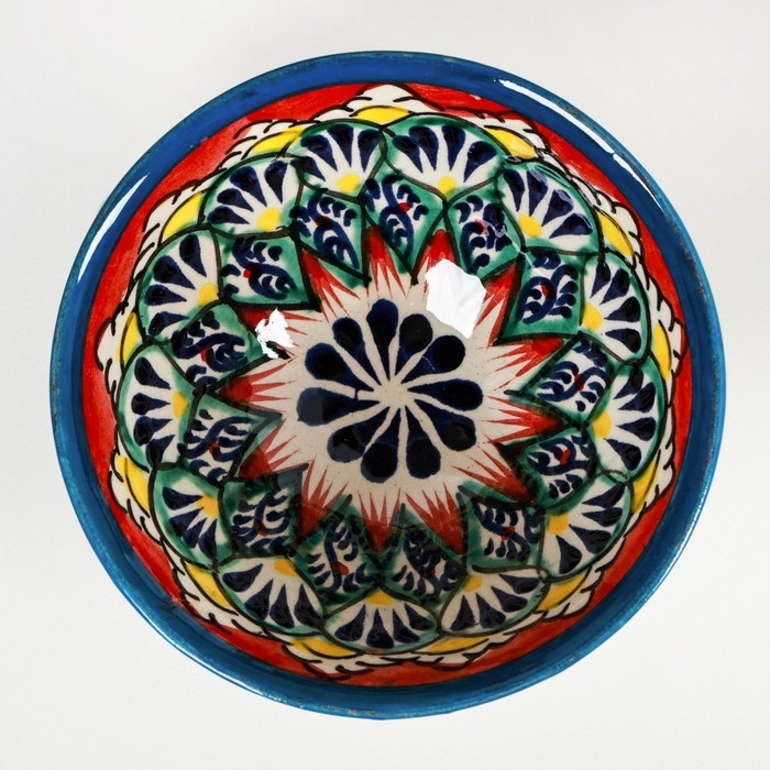 Набор больших пиал Риштан "Узоры" 6 шт в подарочной упаковке, микс