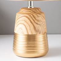 Лампа настольная "Дуб рустикальный и золото" 1х40W Е14 34х22х22 см RISALUX