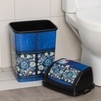 Ведро для мусора &laquo;Букет&raquo;, 18 л, цвет чёрный