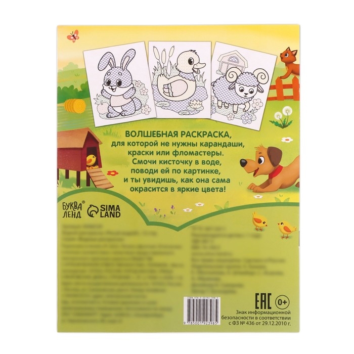 Водная раскраска &laquo;Рисуй водой!&raquo;, 12 стр.