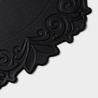 Набор салфеток сервировочных «Элоиза», d=37,5 см, 4 шт, цвет чёрный Набор салфеток сервировочных «Элоиза», d=37,5 см, 4 шт, цвет чёрный